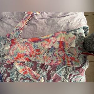 Long sleeve colorful dress